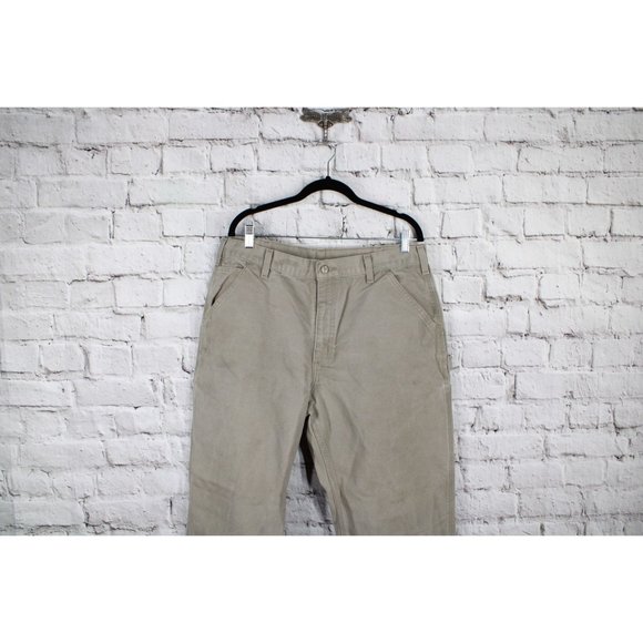 Carhartt Brown Cotton Dungaree Fit Washed Duck Work Pants 36x34 - Picture 3 of 9